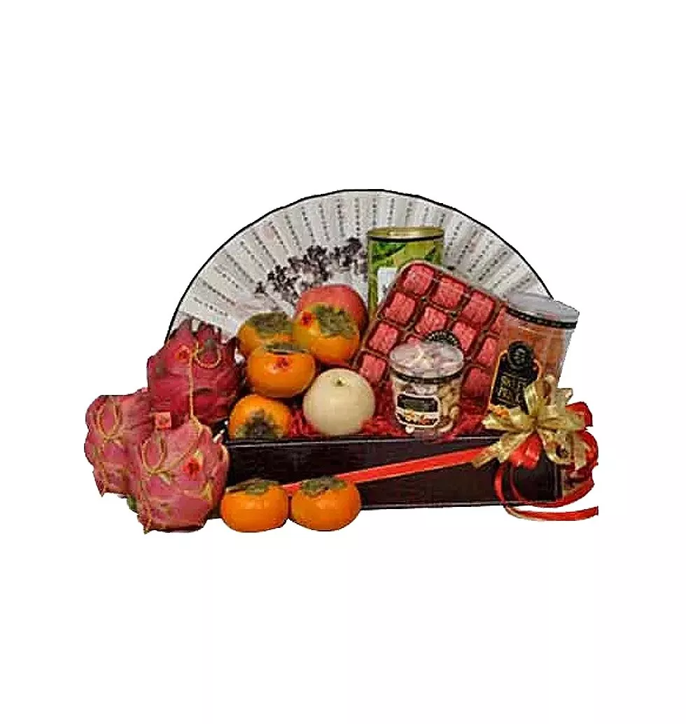 Juicy Shimmering Seasons Fruit n Gourmet Hamper