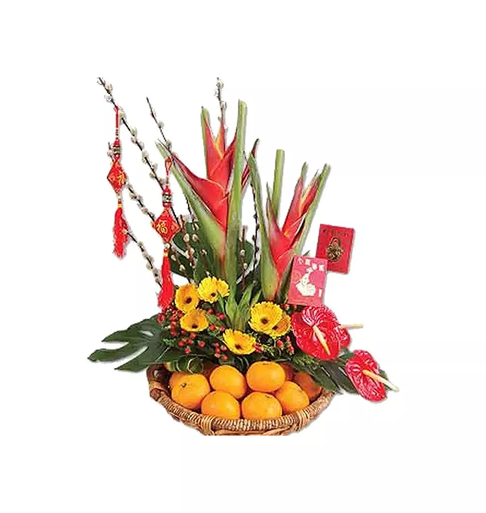 Creative Bunch of Flowers with Yummy Fruits