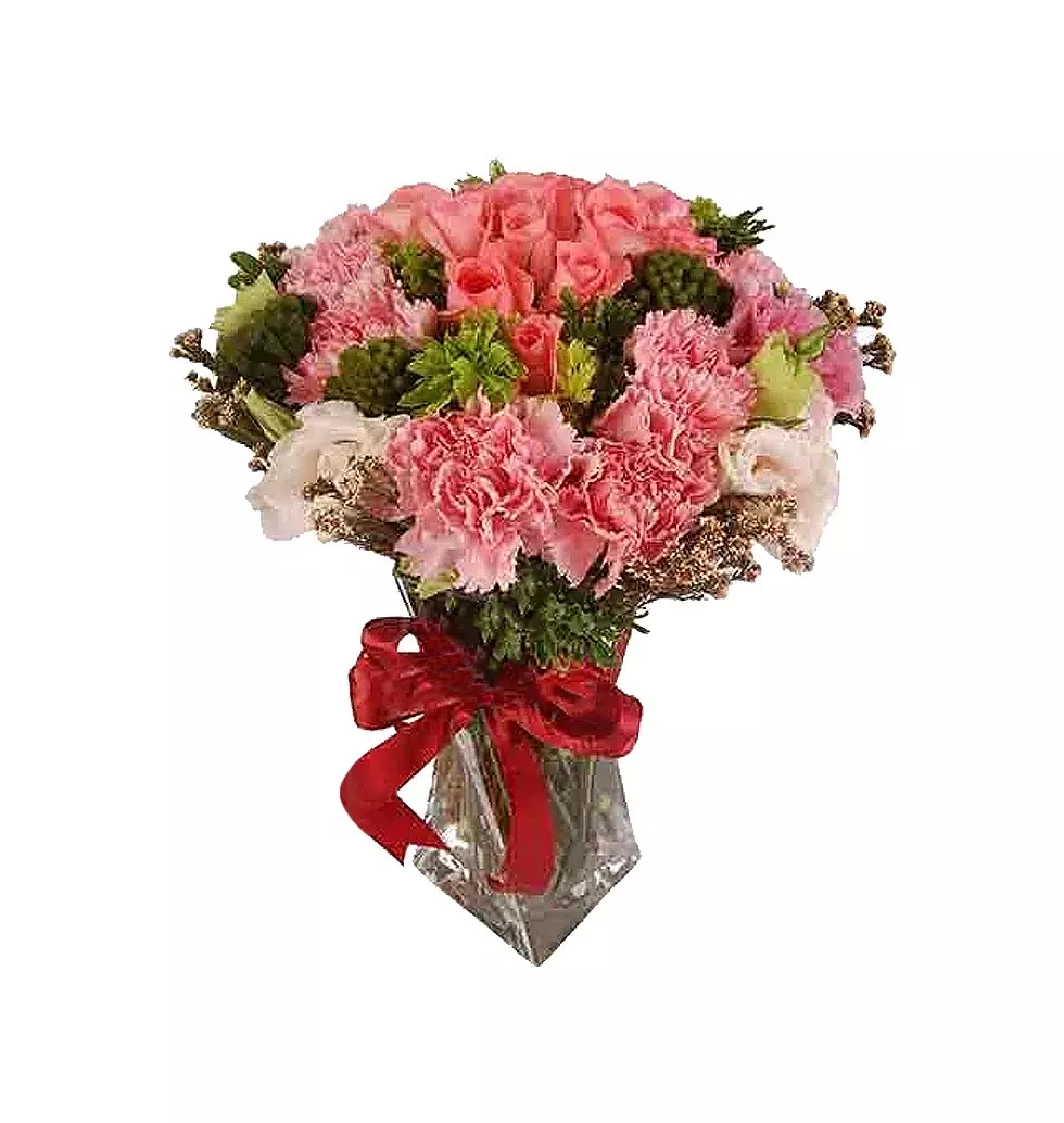 Fresh Start Bouquet of Roses N Carnations