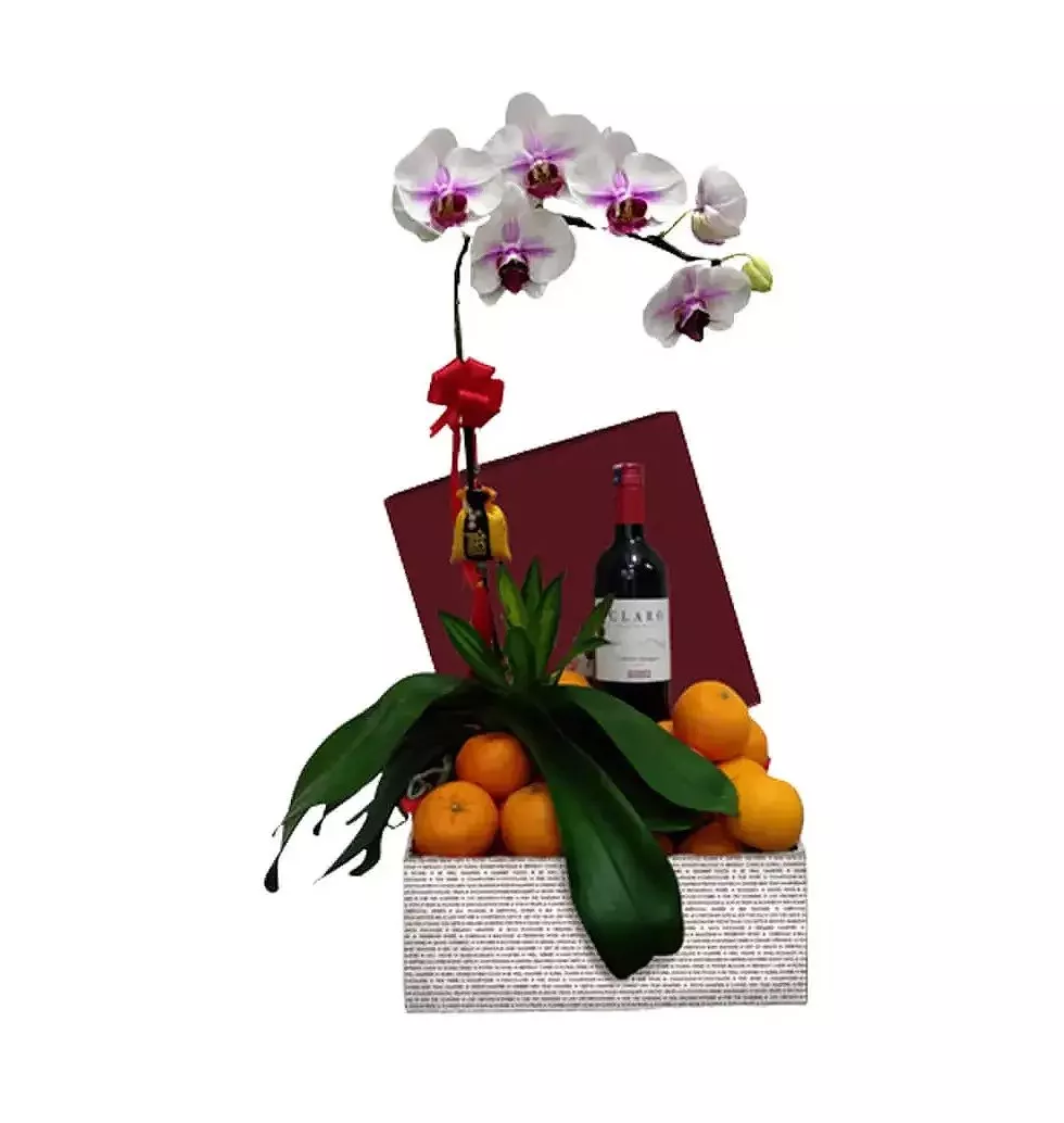 Heap Of fruit and wine