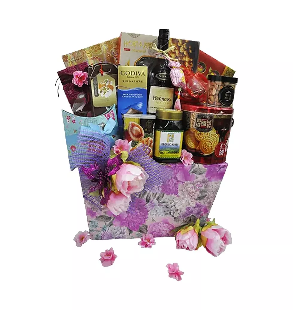 Gift Basket Overflowing With Treats