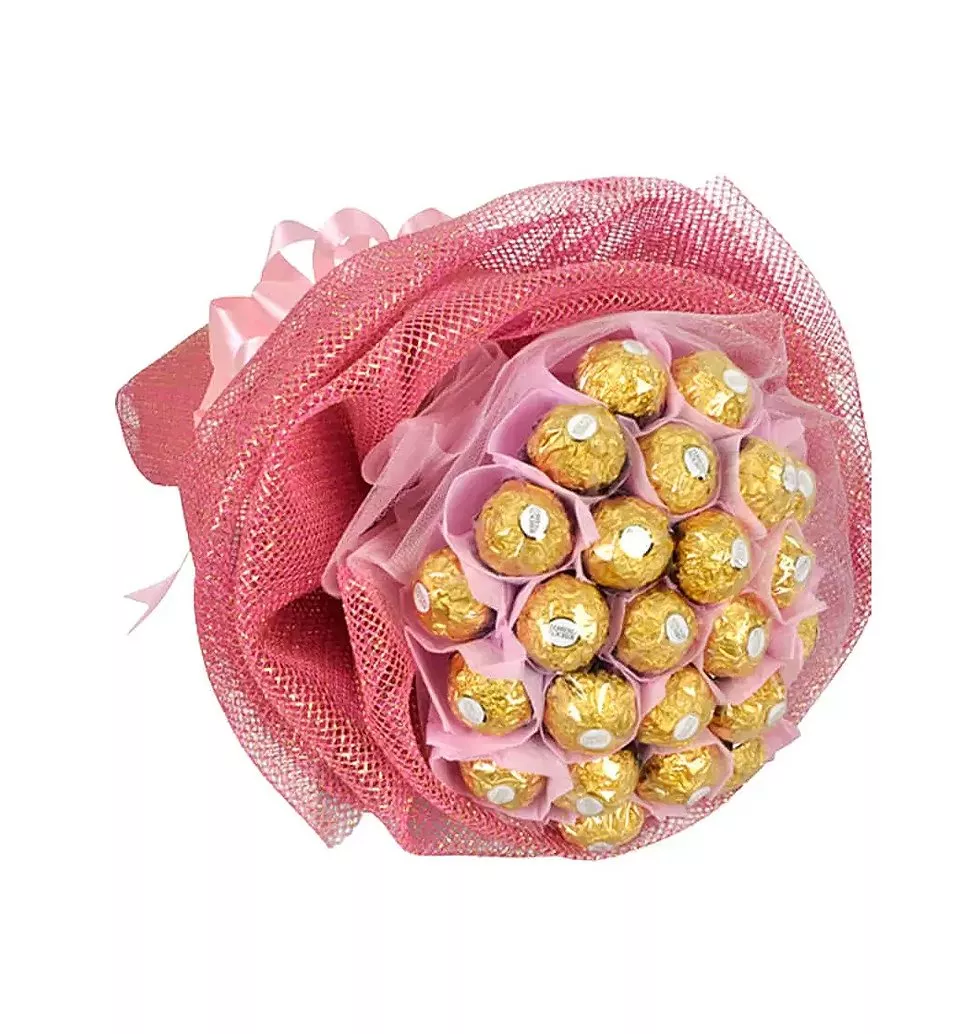 Pink Rocher Flower Arrangement