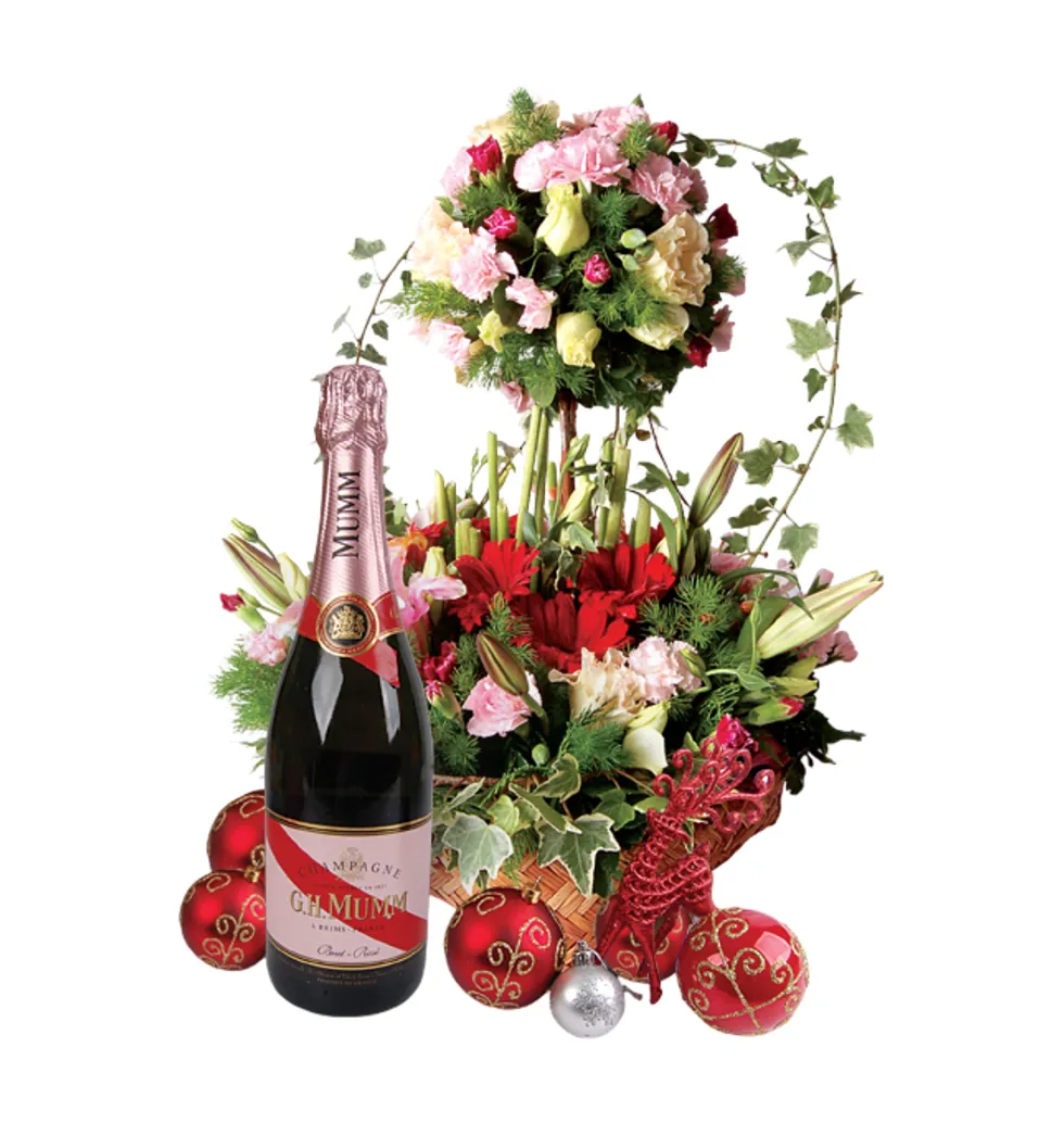 Elegant Blooming Moet Gift Set