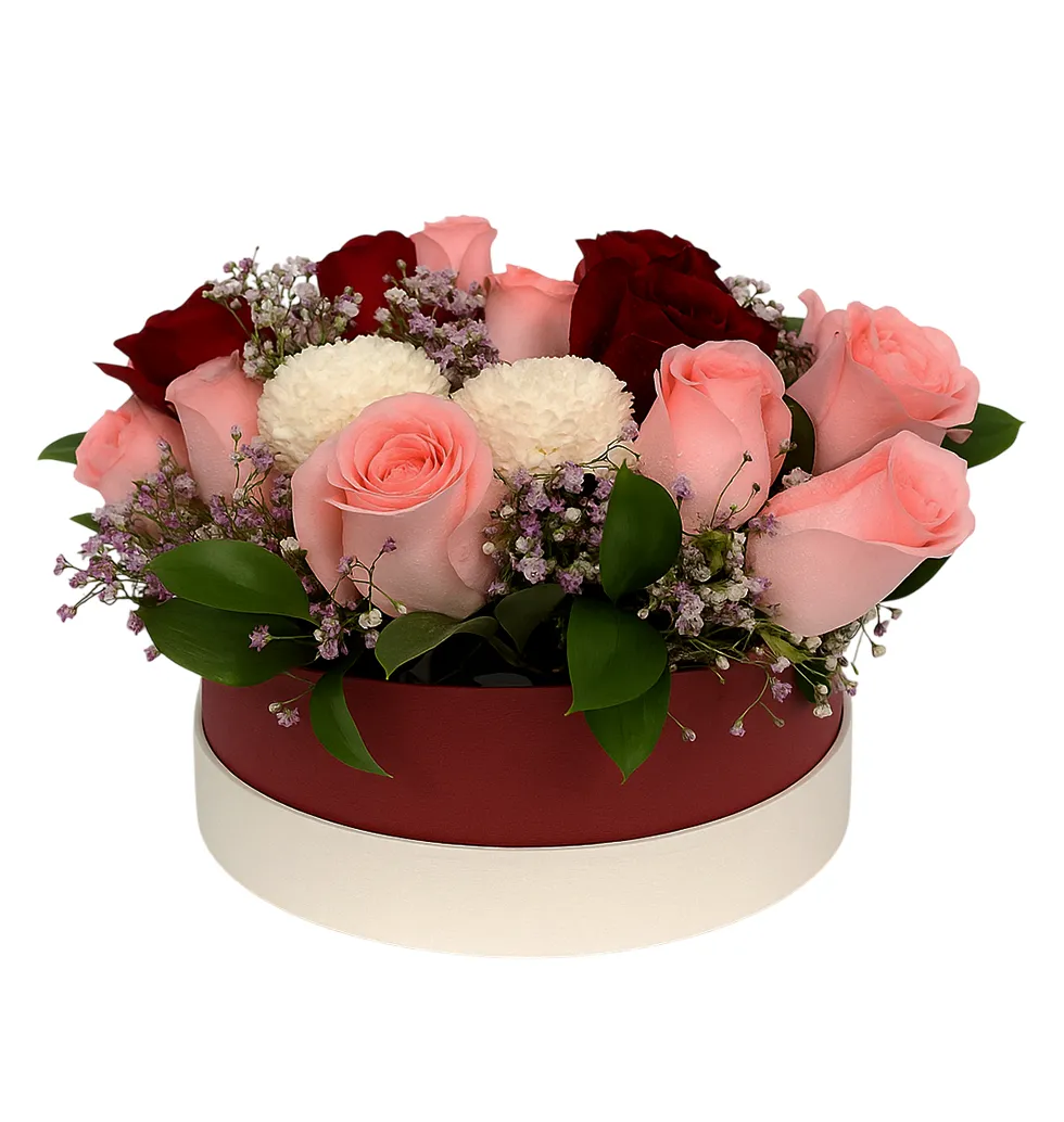 Premium Rose & Baby Breath Floral Combo